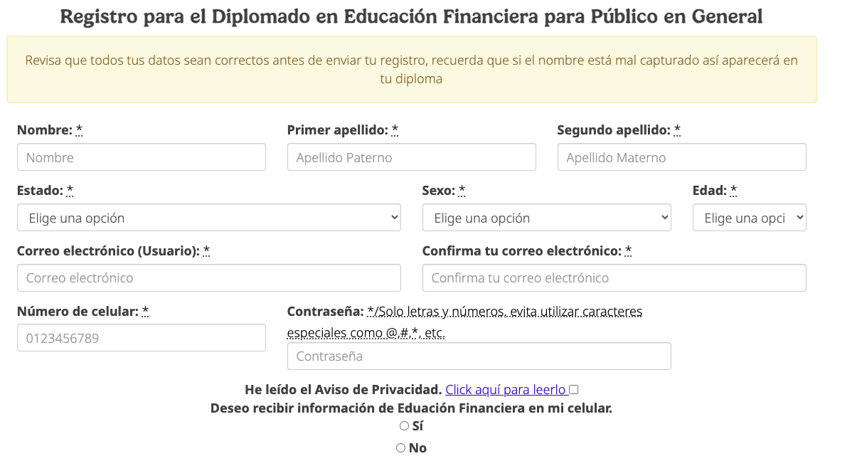 Así puedes registrarte al diplomado en Educación Financiera de la Condusef Así puedes registrarte al diplomado en Educación Financiera de la Condusef