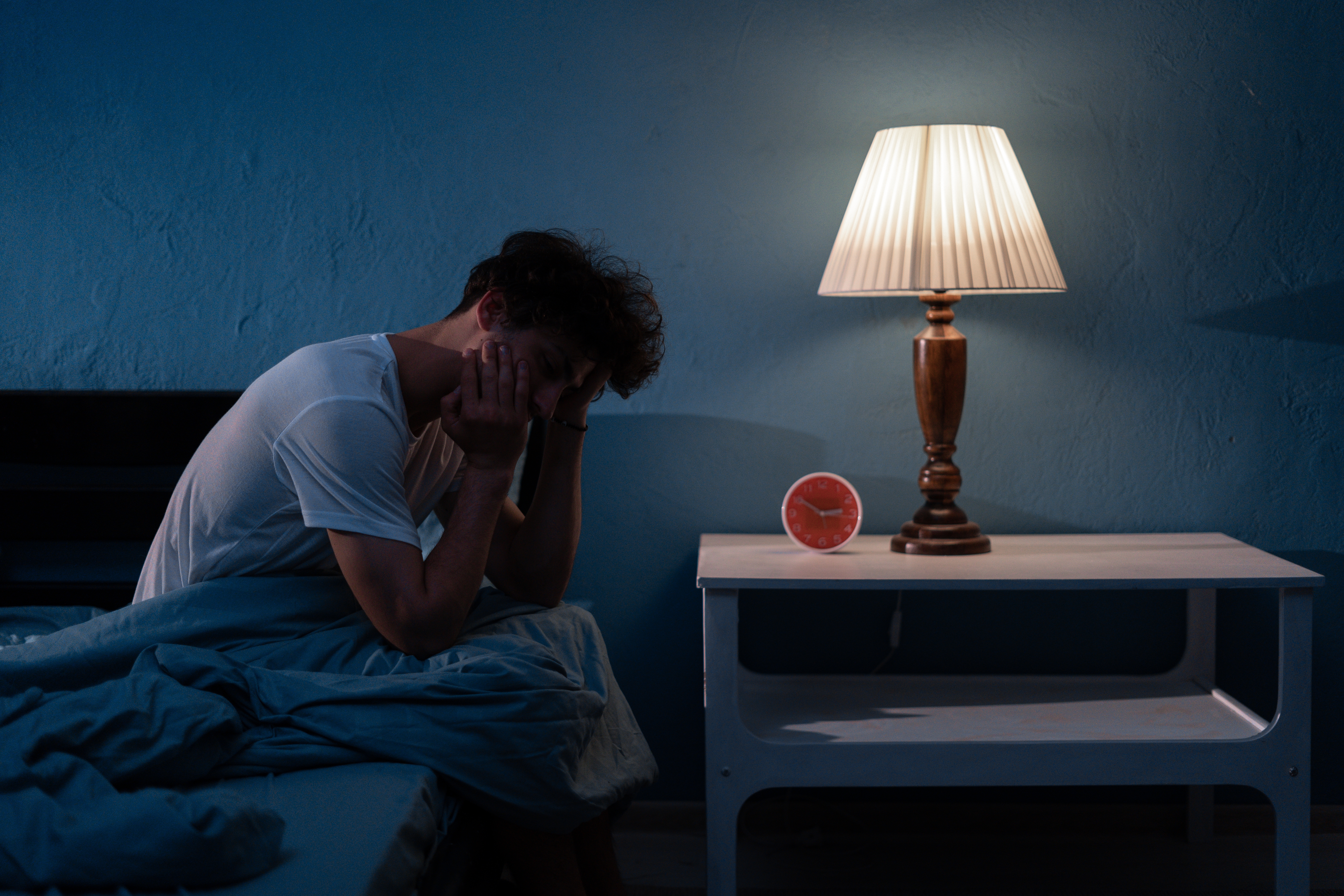 Sleepless,,Man,Suffering,From,Insomnia,,Sleep,Apnea,Or,Stress.,Tired
