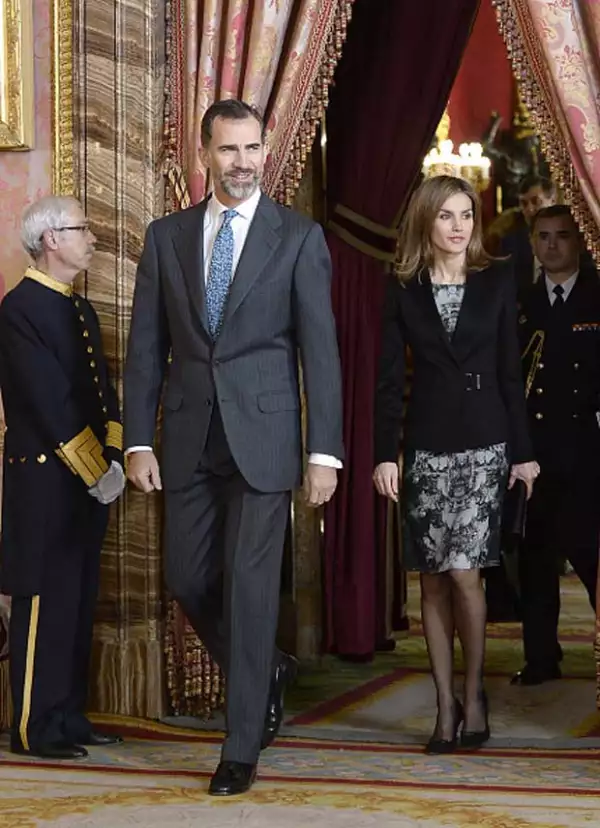 Los reyes combinaron muy bien sus looks.