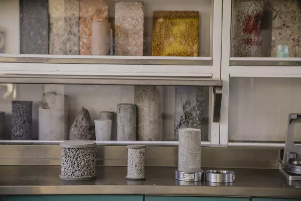 Pruebas de Holcim en su centro de innovación