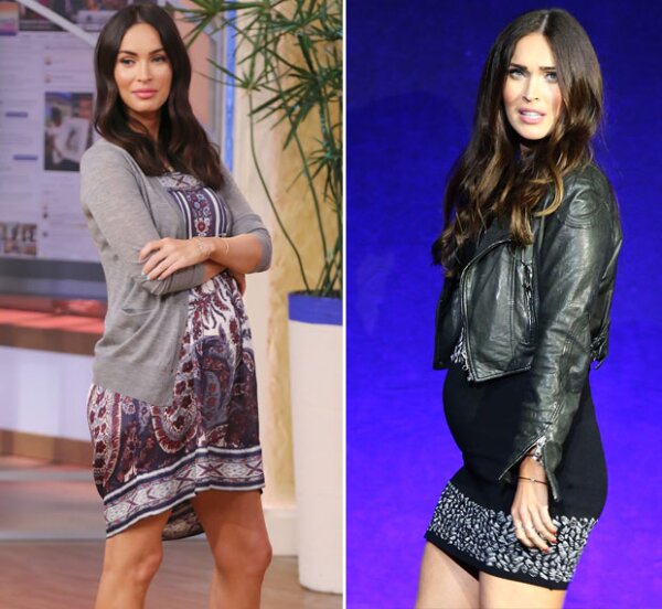 Megan se ha inclinado por vestidos súper cortos y cárdigans.