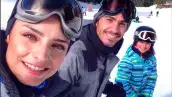 Aislinn Derbez pasó la Navidad en la nieve junto a su novio Mauricio Ochmann.