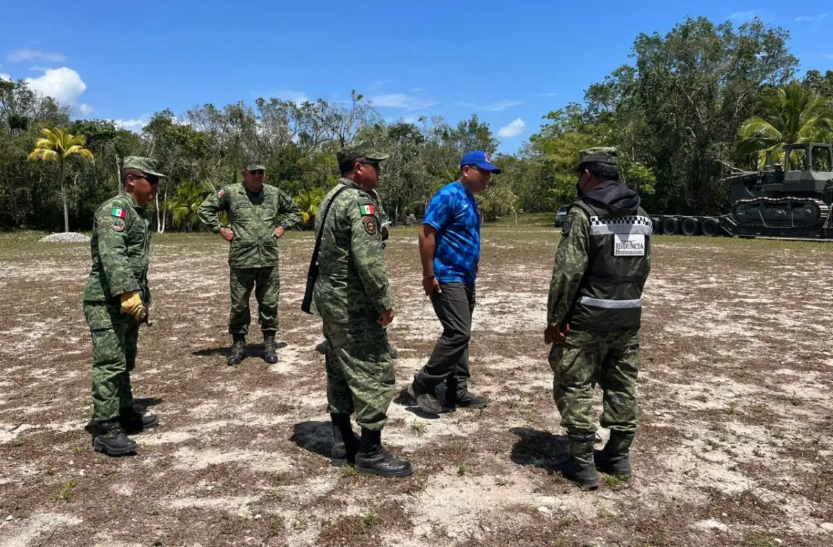 Un grupo de ingenieros militares que colaboraron en la construcción del AIFA llegó a Tulum para integrarse a la construcción del Tren Maya.