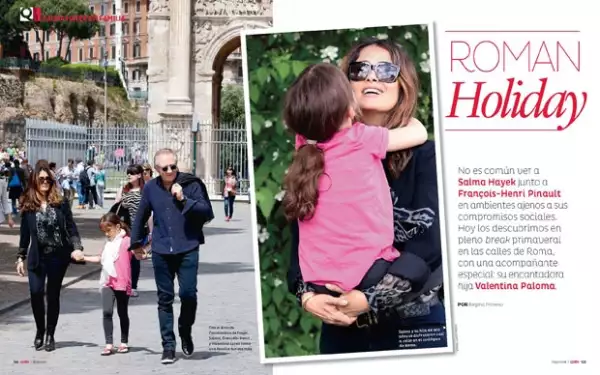 La familia Pinault de descanso en Roma.