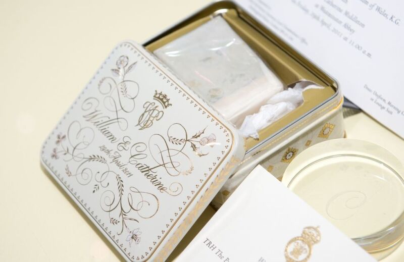 Pastel de la boda del príncipe William y Kate Middleton.