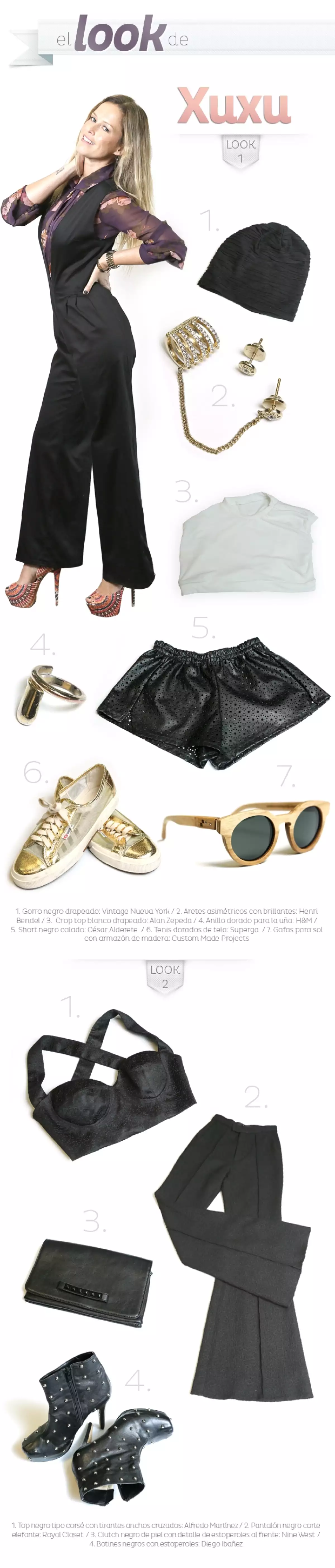 La brasileña que desfiló por importantes pasarelas alrededor del mundo, nos recomienda dos atuendos muy cool para usar un día citadino.