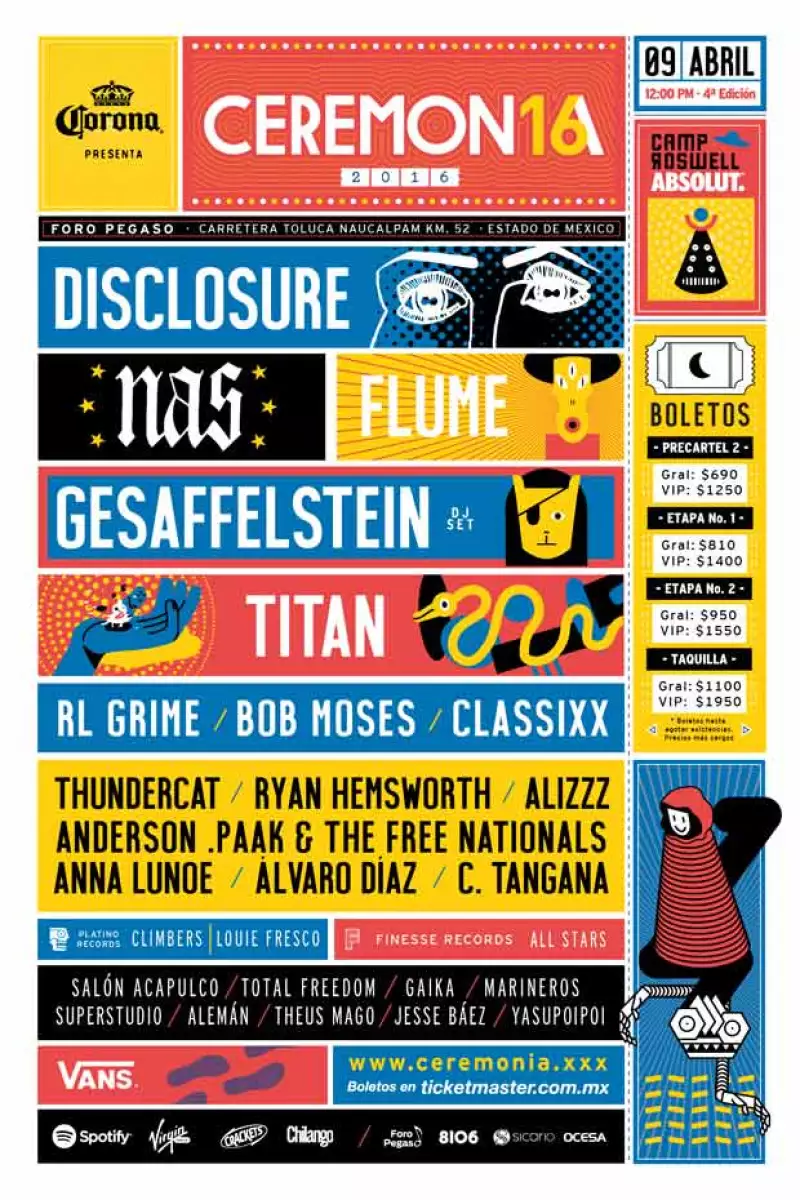 Finalmente el cartel para la cuarta edición del festival ha sido revelado, siendo bandas como Disclosure, Nas y Flume las que estarán presentes el próximo 9 de abril.