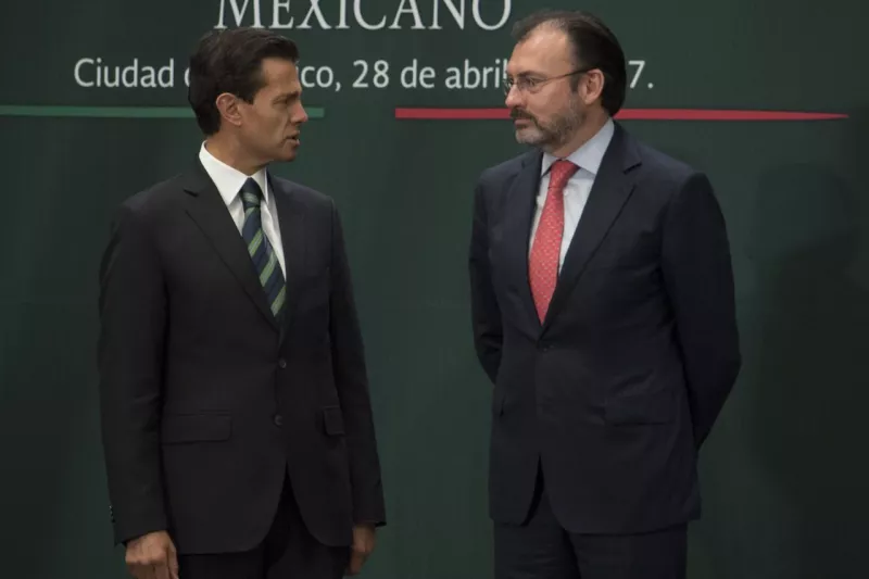 Enrique Peña nieto, presidente de la República, y Luis Videgaray, secretario de Relaciones Exteriores