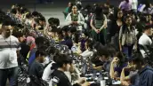 Aspirantes realizan el examen de control presencial en el Palacio de los Deportes, como parte del Concurso de Selección de Ingreso a Licenciatura para el ciclo 2026-2027/1 de la Universidad Nacional Autónoma de México (UNAM).