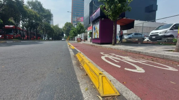 Avance de la ciclovía de Insurgentes