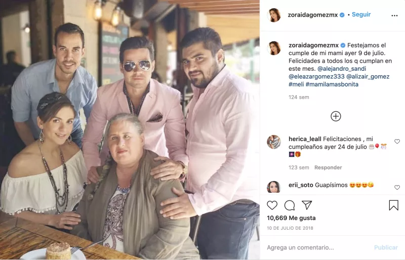 Eleazar Gómez y su familia