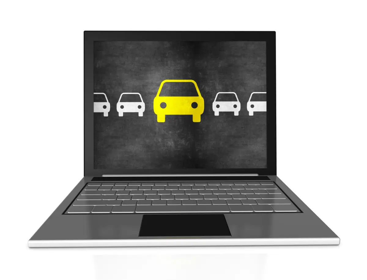 Cars Concept on Laptop