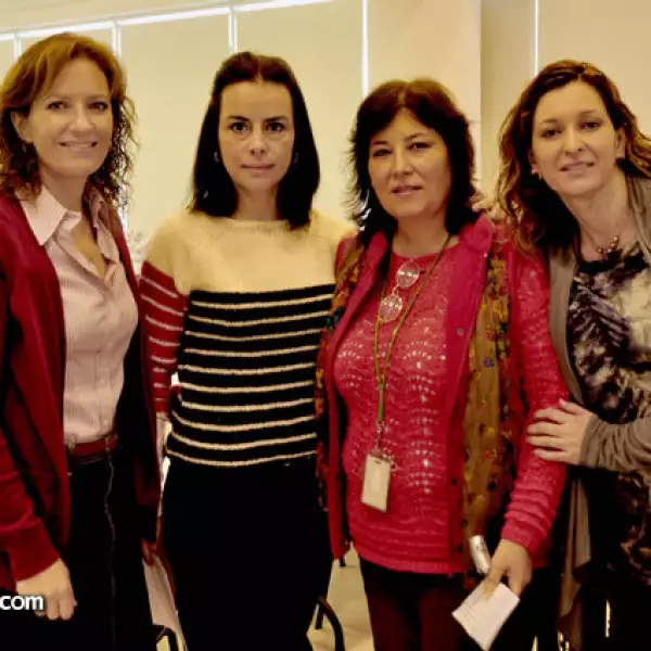 Edith González de Pedraza, Lucía Serrato, Martha Salinas y Lupita Castro