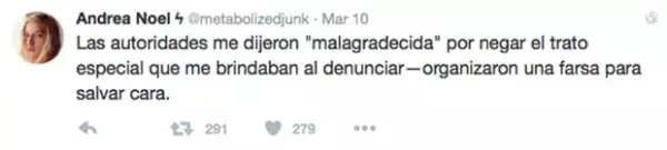 El Twitter de Andrea se ha convertido en su trinchera.