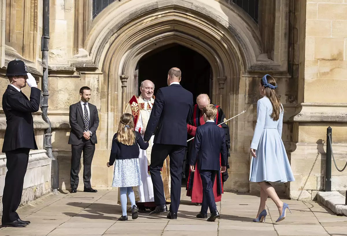 The British Royal Family Attend Easter Service