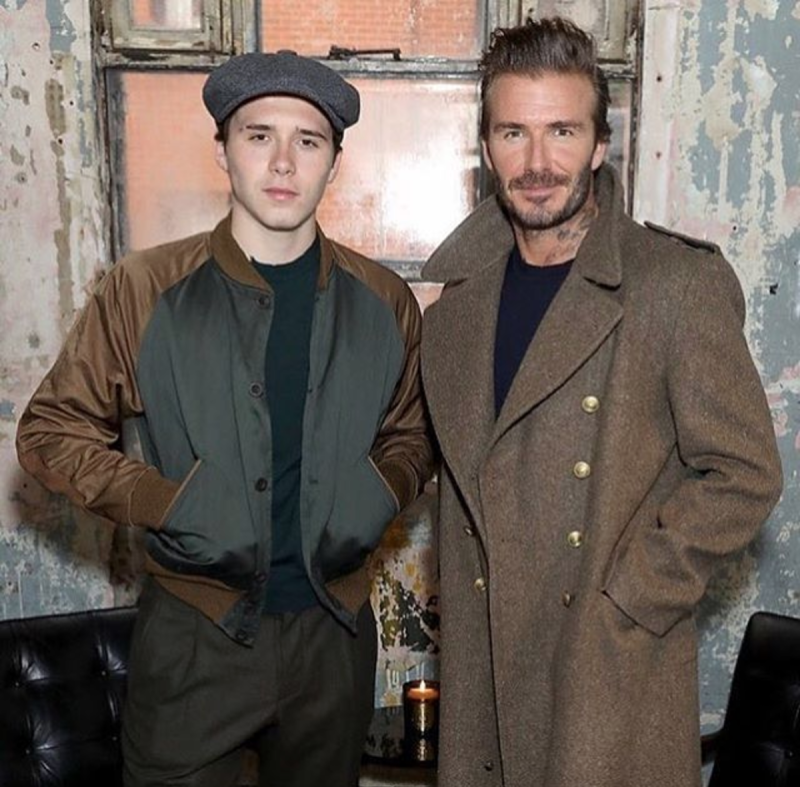 Brooklyn y David Beckham