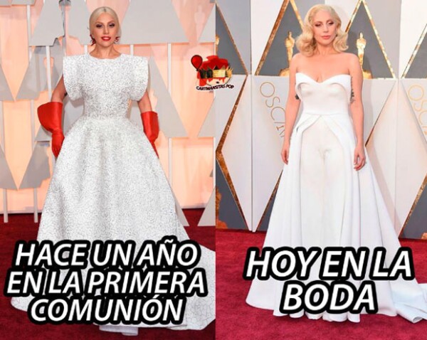 El look de Lady Gaga también fue blanco de burlas.