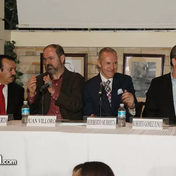 Hector Huerta, Juan Villoro, Heriberto Murrieta y Roberto Gómez Junco