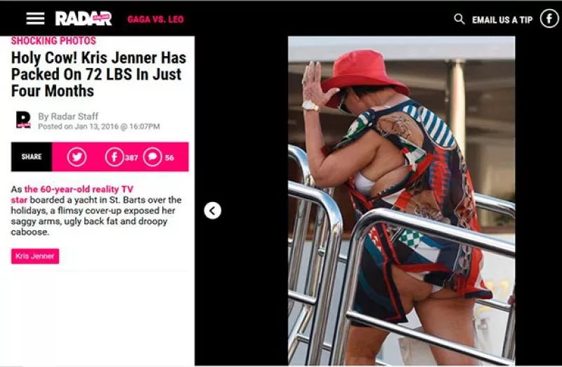 Esta semana circula una fotografía de la momager, tomada supuestamente este fin de año, en la que se le ve lucir un notable aumento de peso.