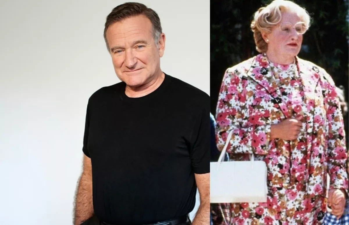 Robin Williams se transformó en Mrs. Doubtfire.