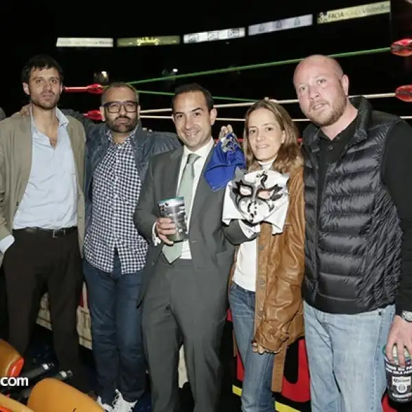 Andrés Alvarado,Héctor Falcón,Pepe y Susana Cortina con Rafael Sosa