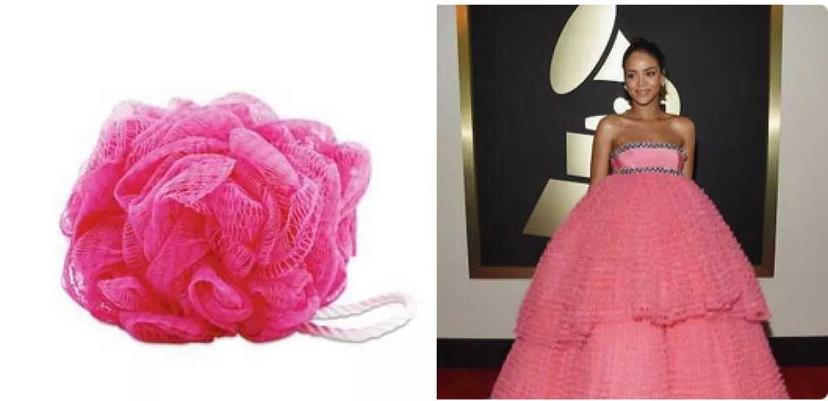 Un material muy interesante fue la elección para hacer el vestido.