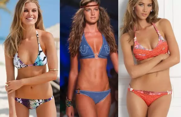 Bikinis de VictoriaÂ´s Secret, True Religion y Maaji Swimwear.