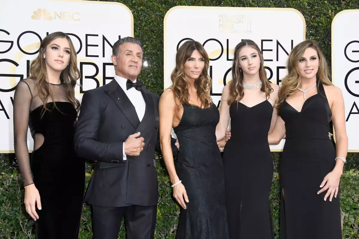 Familia Stallone Golden Globes 2017