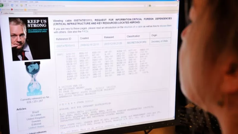 patalla de wikileaks