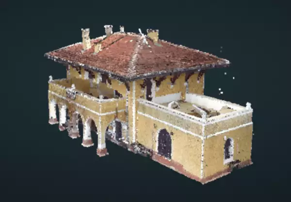 Visualización 3D de la estación de tren de Durak.