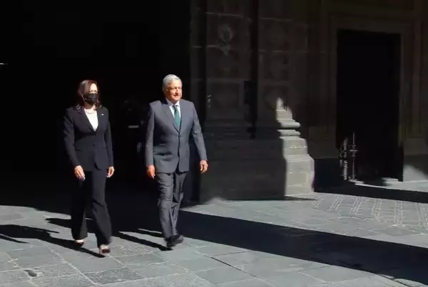 Kamala Harris y Andrés Manuel López Obrador.