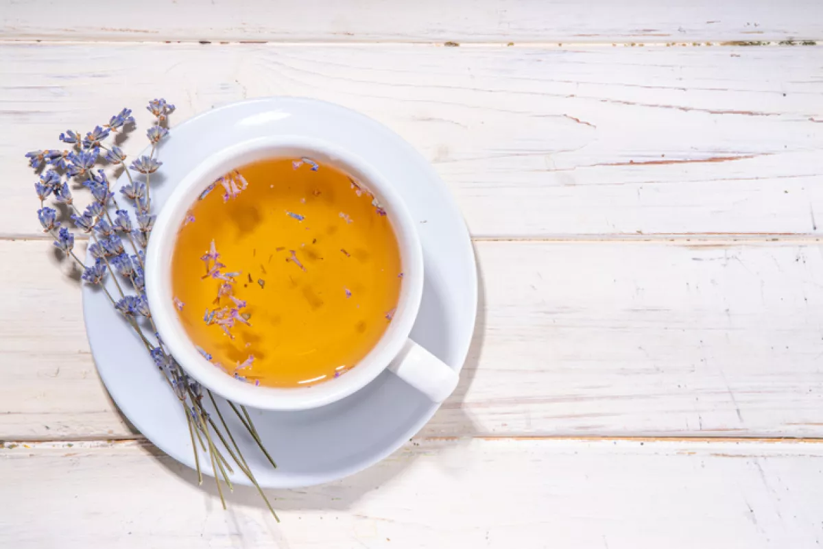 Lavender tea cup