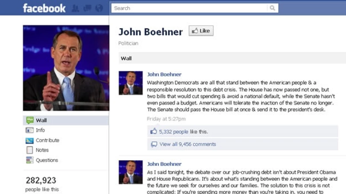 john boehner facebook