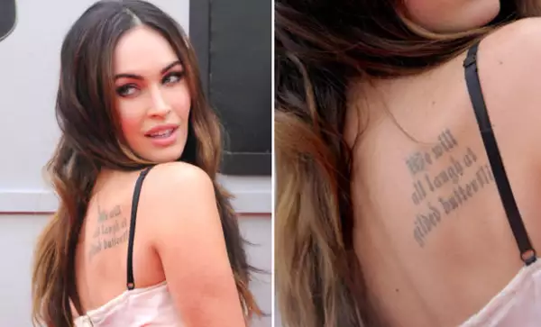 Megan Fox cambió un tatuaje por otro más extraño.