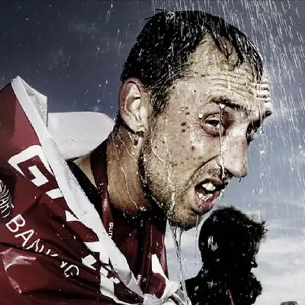 Esta foto, del danés Eric Refner, muestra a un corredor llegando a la meta en el maratón de Copenhagen, Dinamarca.