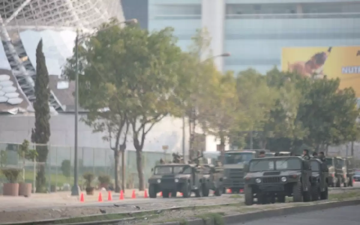 Vehículos Humvees (Hummer de uso militar) llegaron a Centro Carso para ser parte de la seguridad de la boda de Carlos Slim Domit.
