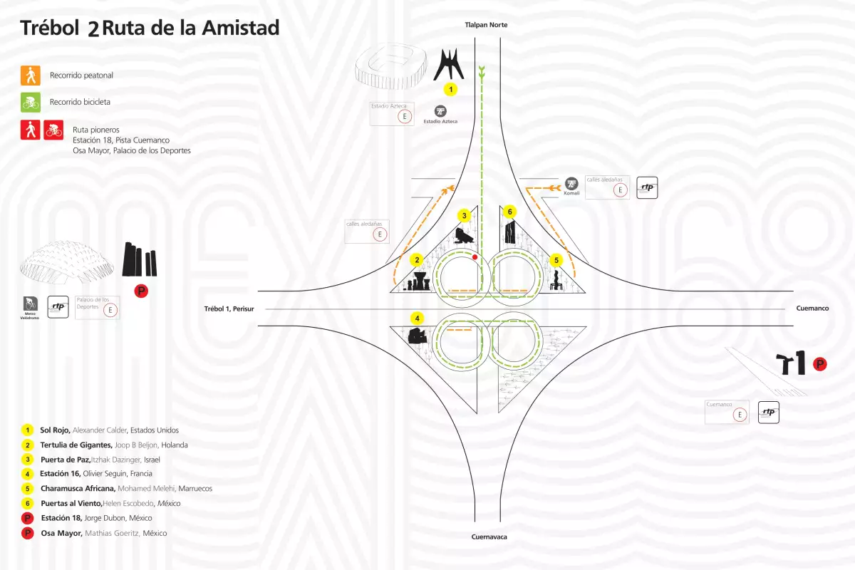 Segundo mapa de la Ruta de la Amistad