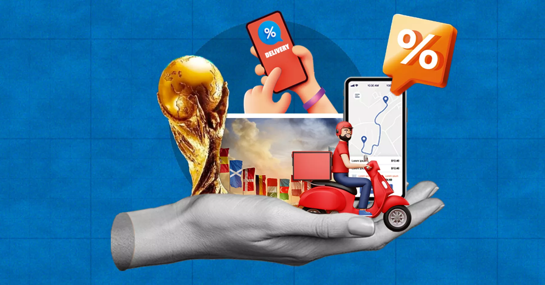(Imagen conceptual, apps de comida y delivery se preparan con promociones para el Mundial de Qatar)