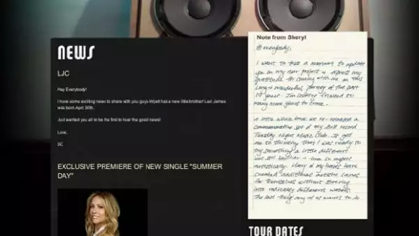 La cantante estadounidense anunció en su página oficial en Internet que su hijo Wyatt tiene un hermanito, se trata de Levi James, un pequeño que nació el pasado 30 de abril.