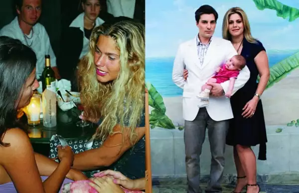 A la derecha en el 2000, cuando tenía 24 años. A la izquierda está con su esposo Ernesto Ibarra y su hijo, Julián, quien nació en diciembre de 2007. Actualmente también son padres de Ginger.