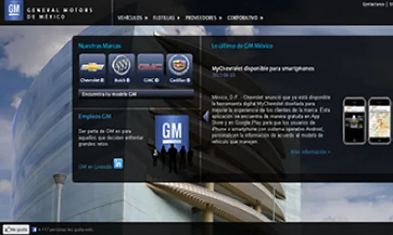 La edad promedio de los internautas de GM está entre 15 y 24 años. (Foto del sitio gm.com.mx)