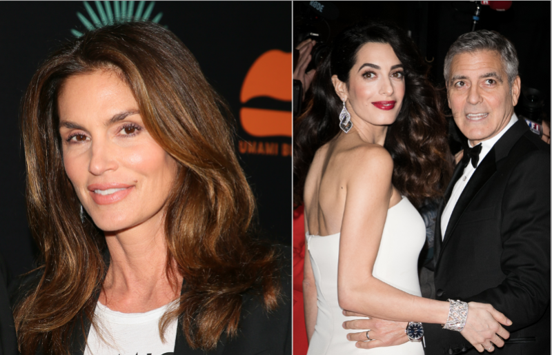 cindy crawford, amal y george clooney