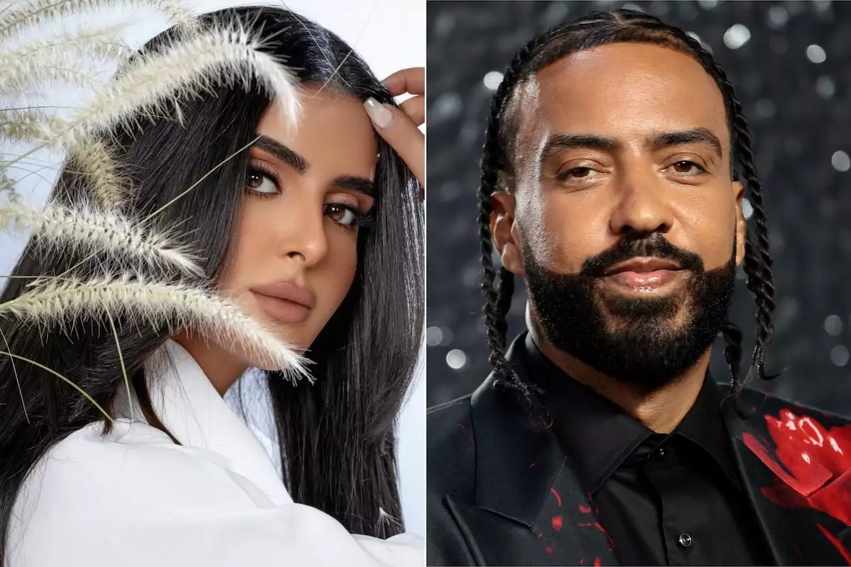 Imagen armada con fotos de la princesa Sheikha Mahra de Dubai y el rapero French Montana