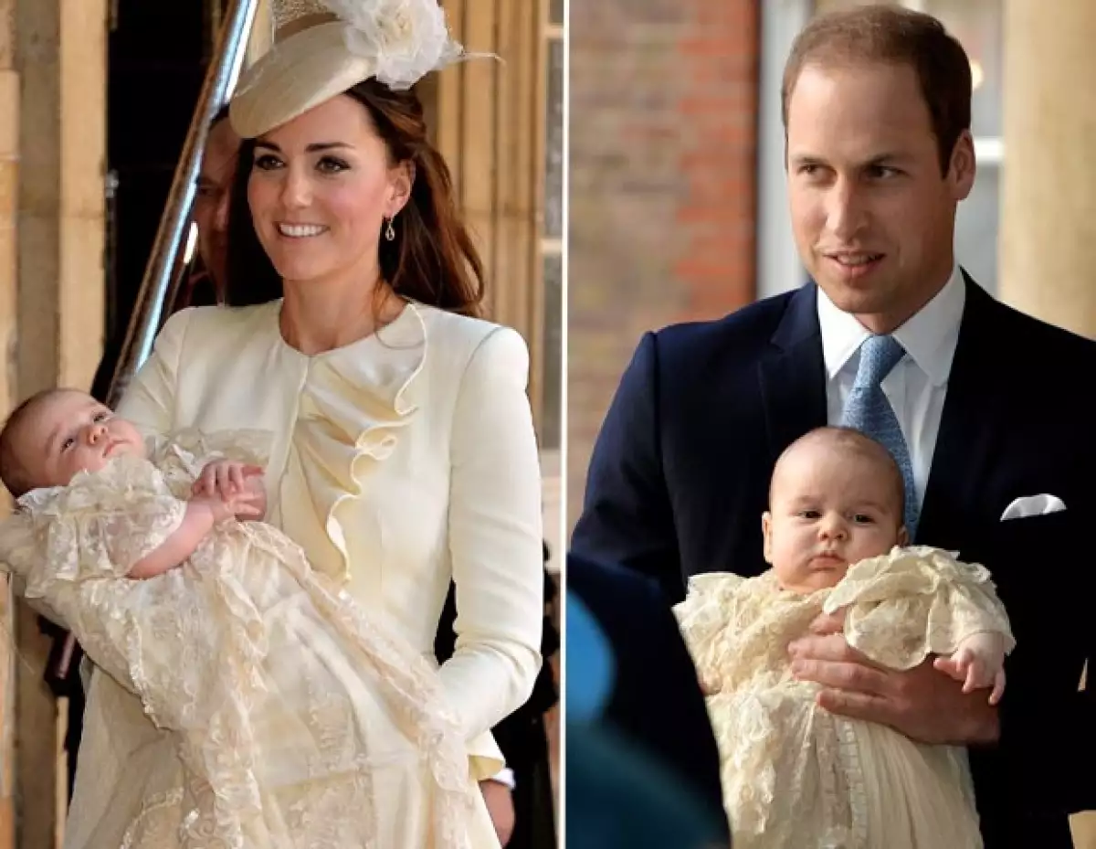 Kate eligió el color crema y Guillermo optó por el elegante azul marino.