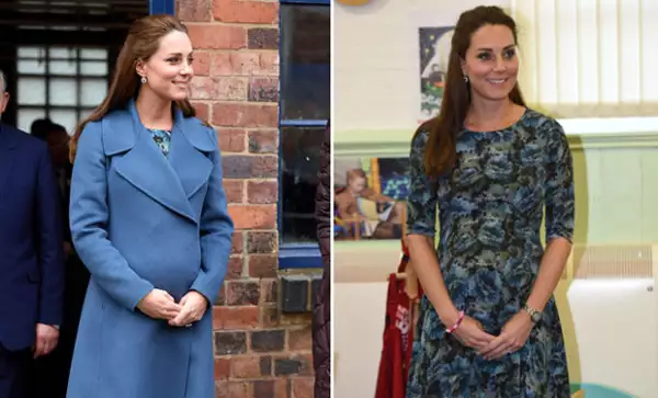 Tras usar el mismo vestido hace unas semanas, Kate decidió usar otro abrigo para acompañarlo, sin dejar de usar sus Jimmy Choo.