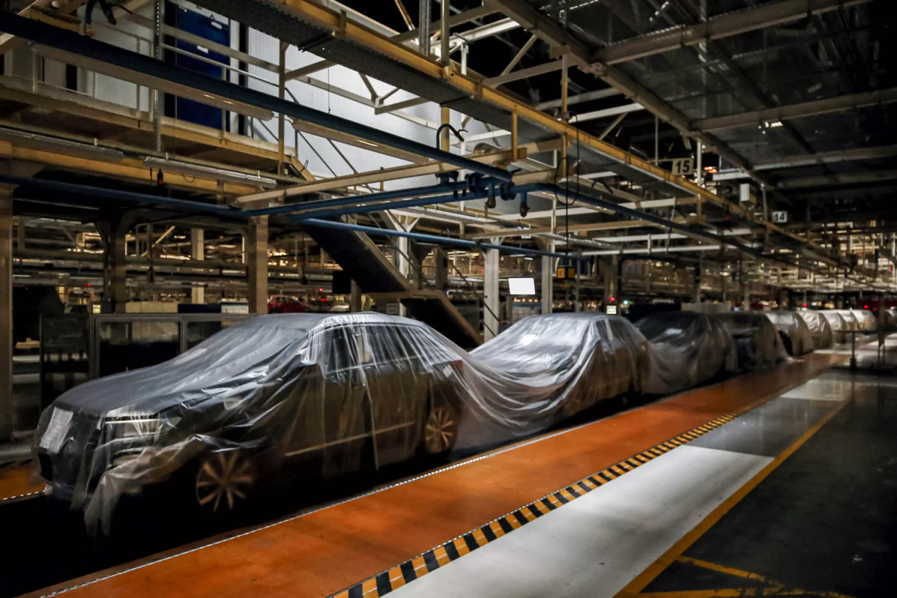 An empty assembly line is pictured at Autoeuropa Volkswagen car factory during partial lockdown as part of state of emergency to combat the coronavirus disease (COVID-19) outbreak in Lisbon