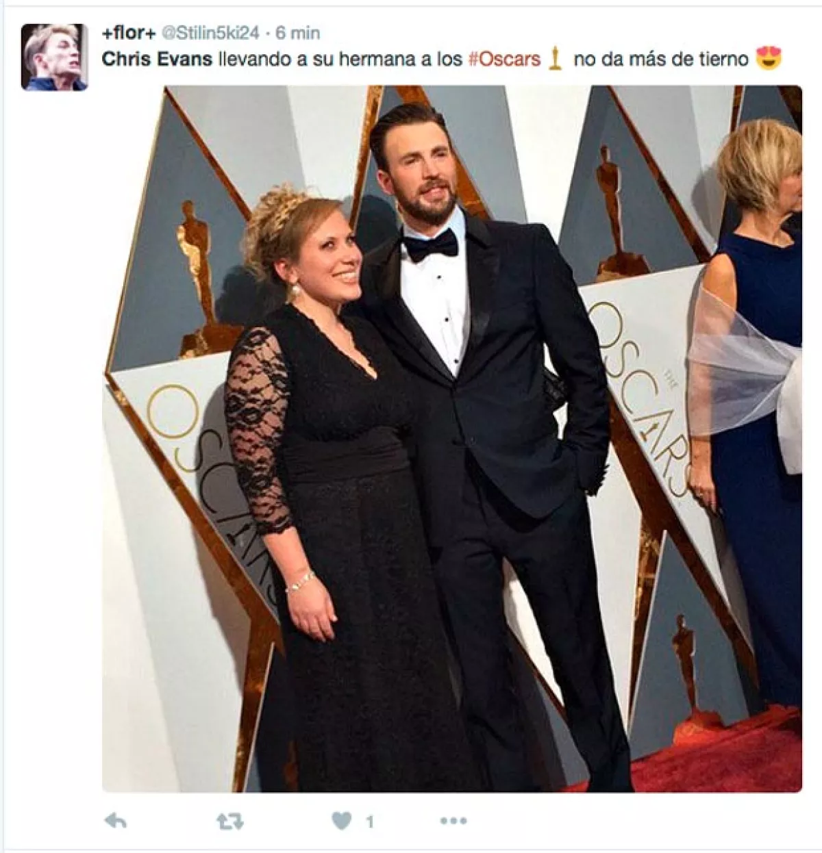 Sin embargo, los fans del actor no pararon de halagar la acción del actor de llevar a su hermana.