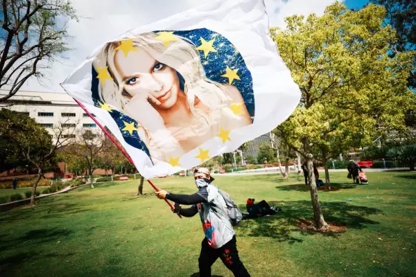 #FreeBritney Protest Outside Courthouse In Los Angeles During Conservatorship Hearing