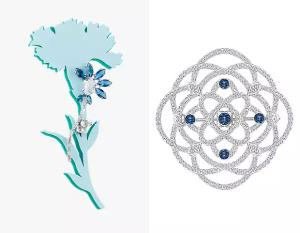 Los broches le darán el toque Granny a tu look. Nos encantan las opciones de Prada y Swarovski.