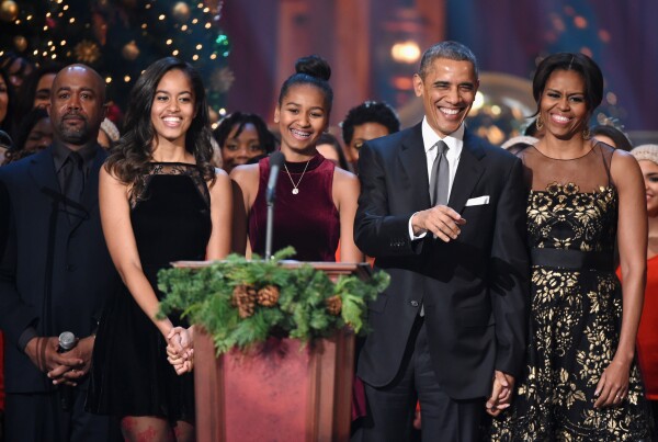 Familia Obama en Navidad